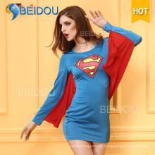 2016 Heißes verkaufendes Abendkleid Superman Sexy Halloween Kostüm